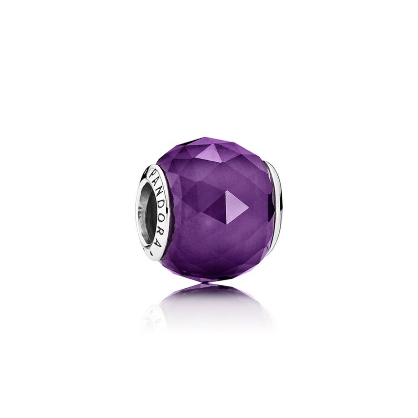 Pandora Geometric Facets Charm, Royal-Purple Crystal 791722NRP, Pandora ...