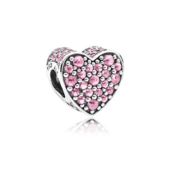 Pandora Pink Dazzling Heart Charm, Pink CZ 792069PCZ, Pandora Charms ...