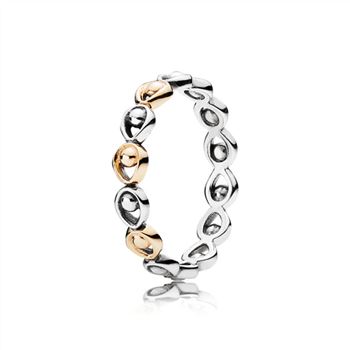 Pandora Peacock Glory Stackable PANDORA Gold & Silver Ring 190961