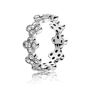 Pandora Oriental Blossom Ring, Clear CZ 191000CZ