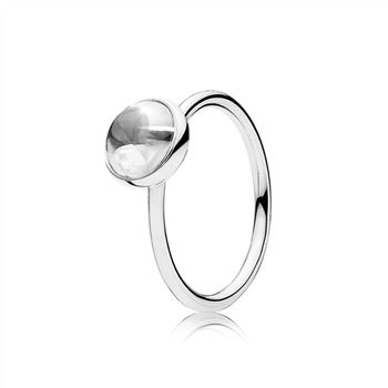 Pandora Poetic Droplet Ring, Clear CZ 191027CZ