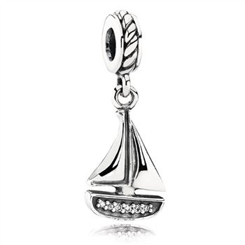 PANDORA Sterling Silver Sail Away Clear CZ Charm 791138CZ