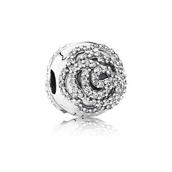 Pandora Shimmering Rose Clip, Clear CZ 791529CZ