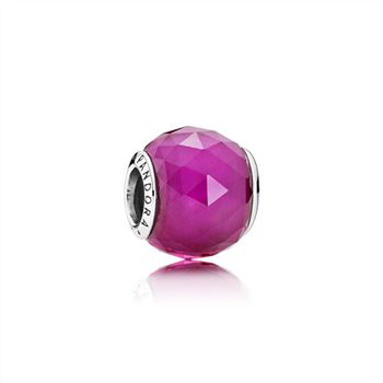 Pandora Geometric Facets Charm, Synthetic Ruby 791722SRU