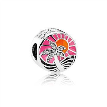 Pandora Tropical Sunset Charm, Mixed Enamel & Clear CZ 792116ENMX