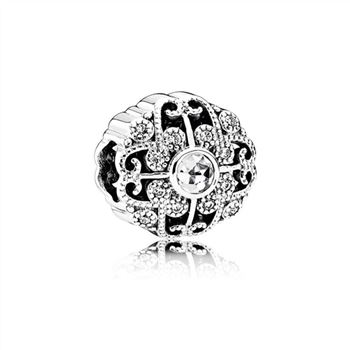 Pandora Fairytale Bloom Charm, Clear CZ 791961CZ