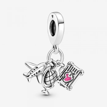 Airplane, Globe & Suitcase Dangle Charm 799435C01