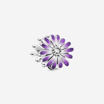 Purple Daisy Charm Sterling silver 798775C02