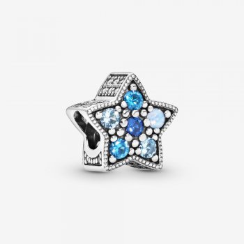 Bright Blue Star Charm 796379NSBMX