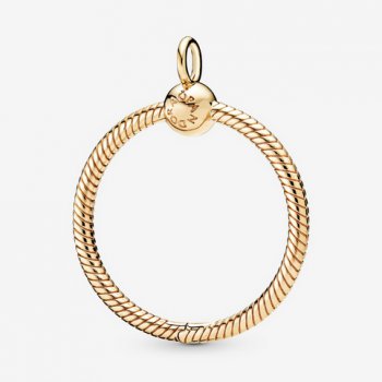 Pandora Moments Medium O Pendant Gold plated 368735C00